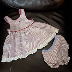 Tommy Hilfiger Red and White Striped Kids Set